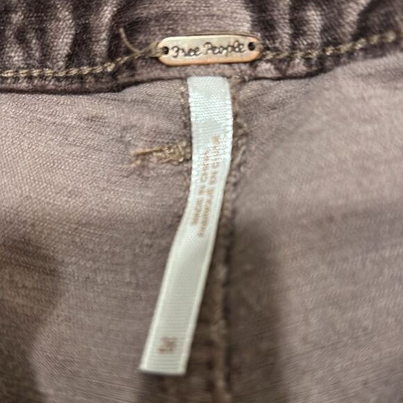 Free People Mauve /Purple Velvet Crop - Picture 4 of 6